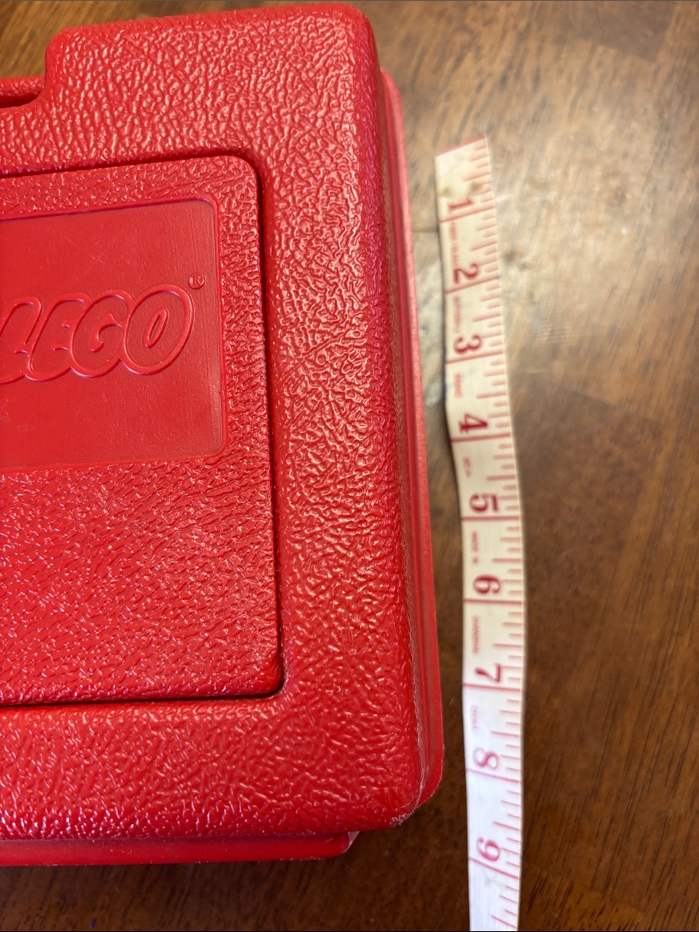 🔴 LEGO Vintage Red Textured Carry Case | Organizer Box - Picture 5 of 7